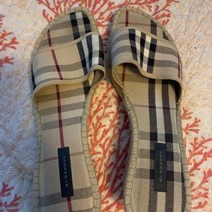 Burberry nova check slide espadrille